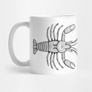 Crayfish in Love - detailed animal ink art - on white Mug